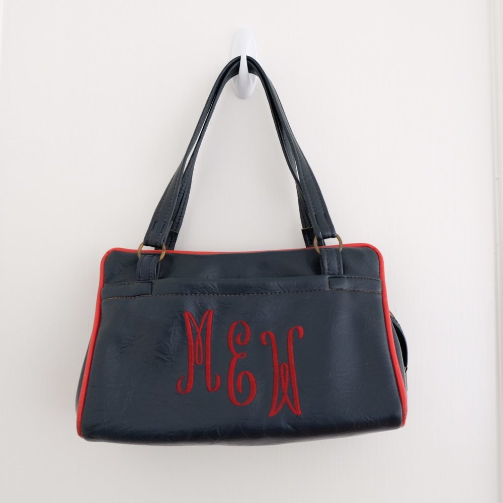SOLD❗️50s 60s Vintage MEW Monogrammed Vinyl Purse